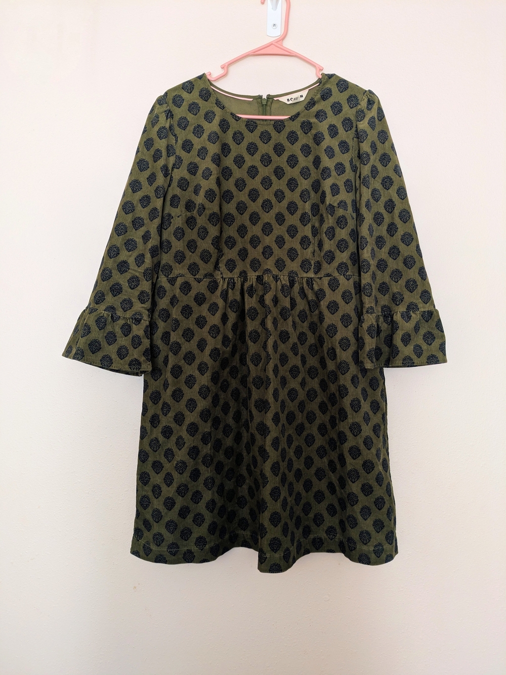 Boden Olive Green Corduroy Dress
